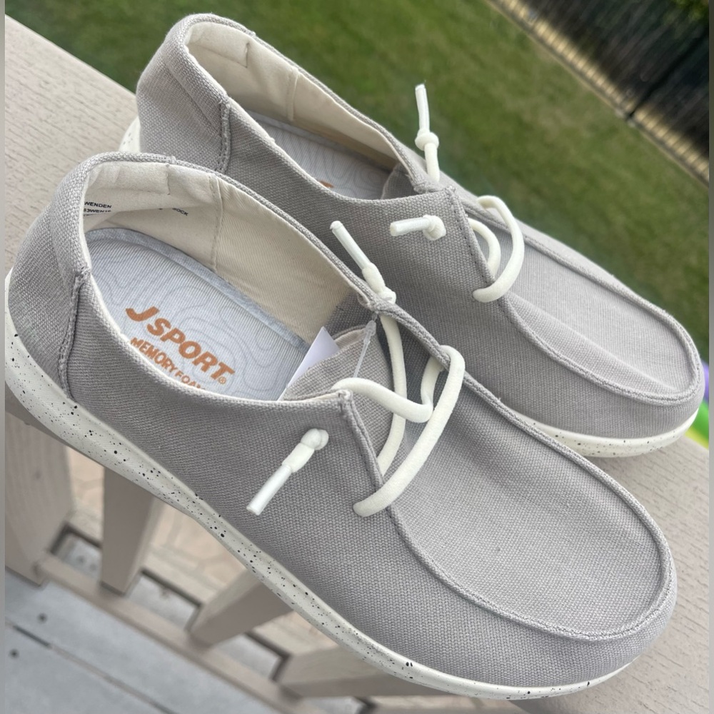 Jsport WENDEN Ladies' Size 6.5 Casual Slip On Shoe, Grey NEW